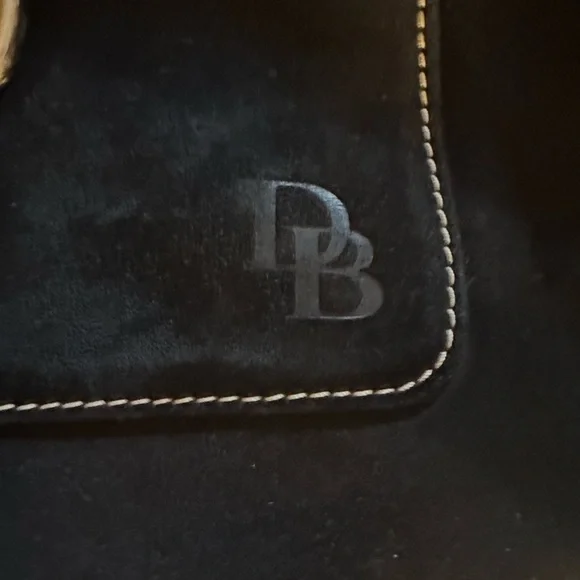 Dooney & Bourke Black Suede Hobo Bag - Picture 8 of 11